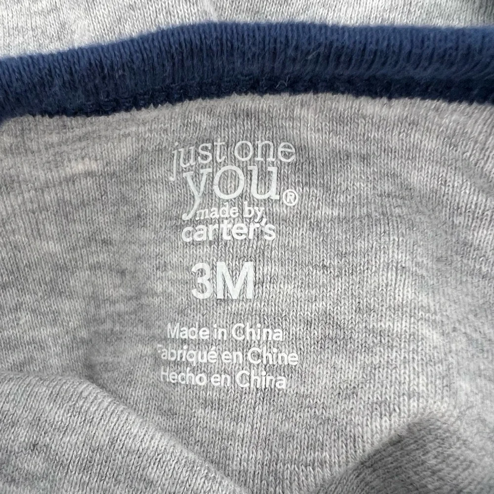 Carter’s Gray Blue “Property Of Mommy” Long Sleeve Onesie Size 3 Months